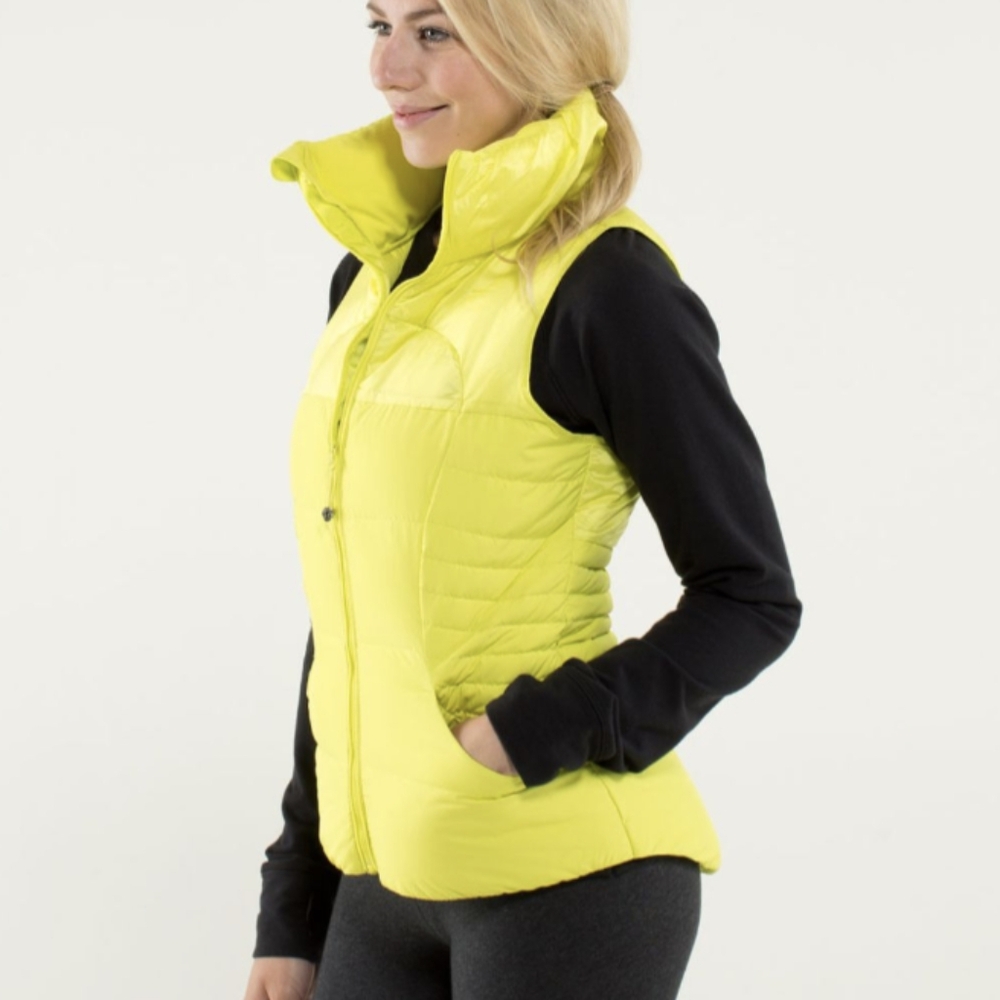 Lululemon Athletica Yellow Puffer Vest - Picture 3 of 14